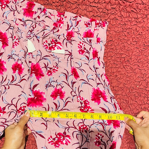 NWOT Pink Floral Palazzo wide legs pant   Sizes - M,L & XL - Picture 5 of 8